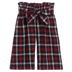 Balloon Chic Blue & Red Tartan Culottes