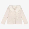 Balloon Chic Girls Beige Knitted Cardigan