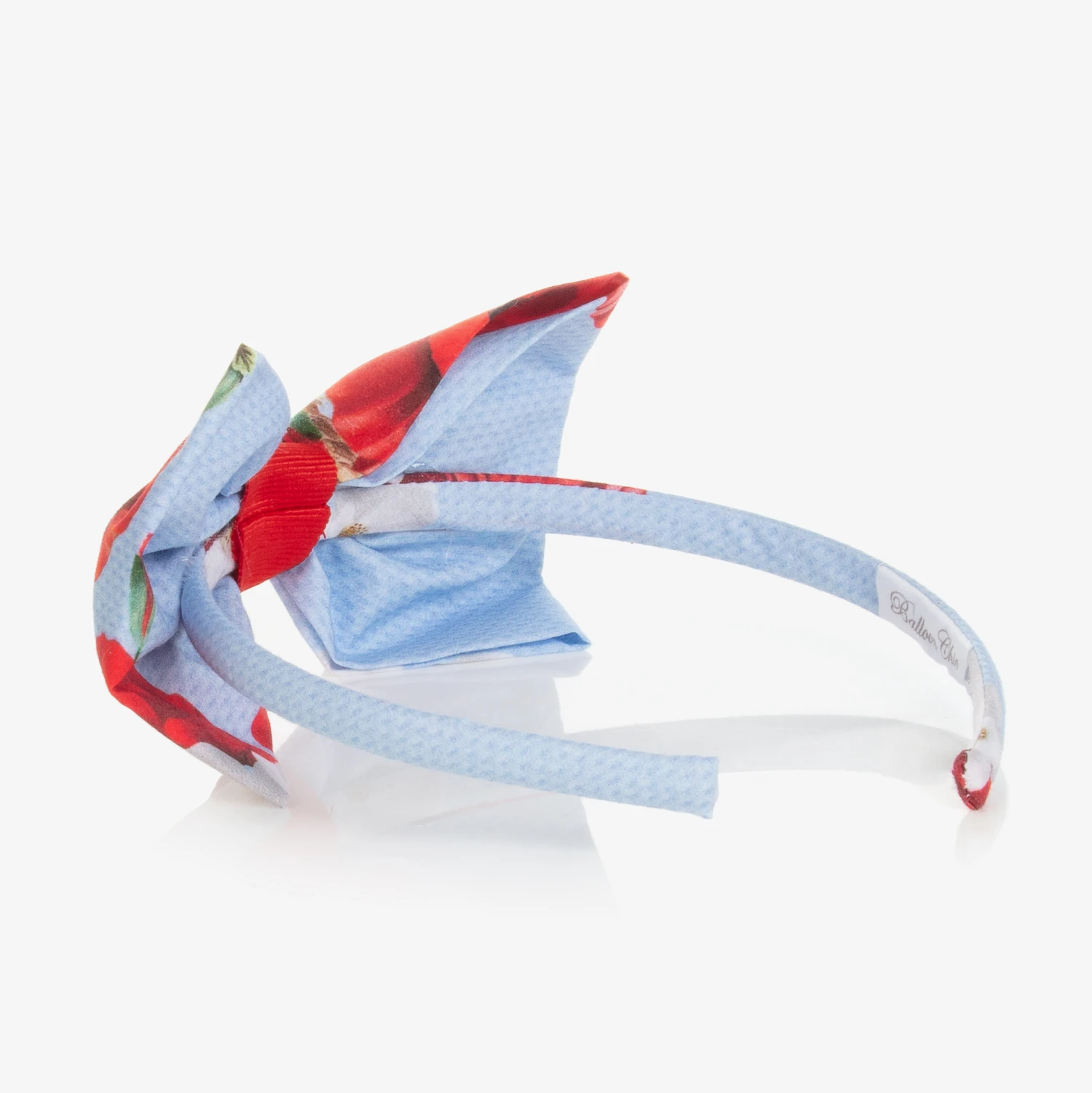 Balloon Chic Girls Blue Cotton Poppies Hairband 3 Balloon Chic Girls Blue Cotton Poppies Hairband - Image 3