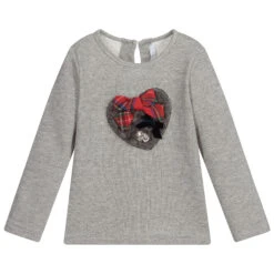 Balloon Chic Girls Grey Cotton Sweater