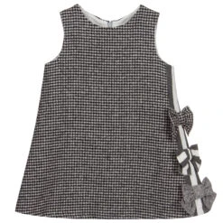 Balloon Chic Girls Grey Wool Dress