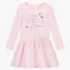 Balloon Chic Girls Pink Cotton Jersey Dress