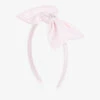 Balloon Chic Girls Pink Gingham Cotton Hairband