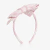 Balloon Chic Girls Pink & Ivory Check Hairband
