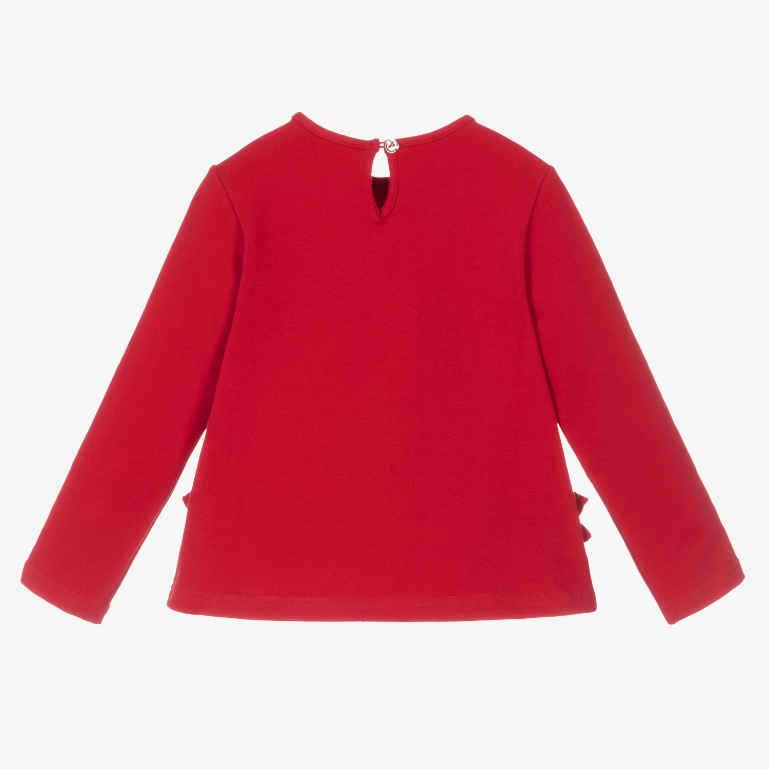 Balloon Chic Girls Red Cotton & Tulle Teddy Bear Top 2 Balloon Chic Girls Red Cotton & Tulle Teddy Bear Top - Image 2