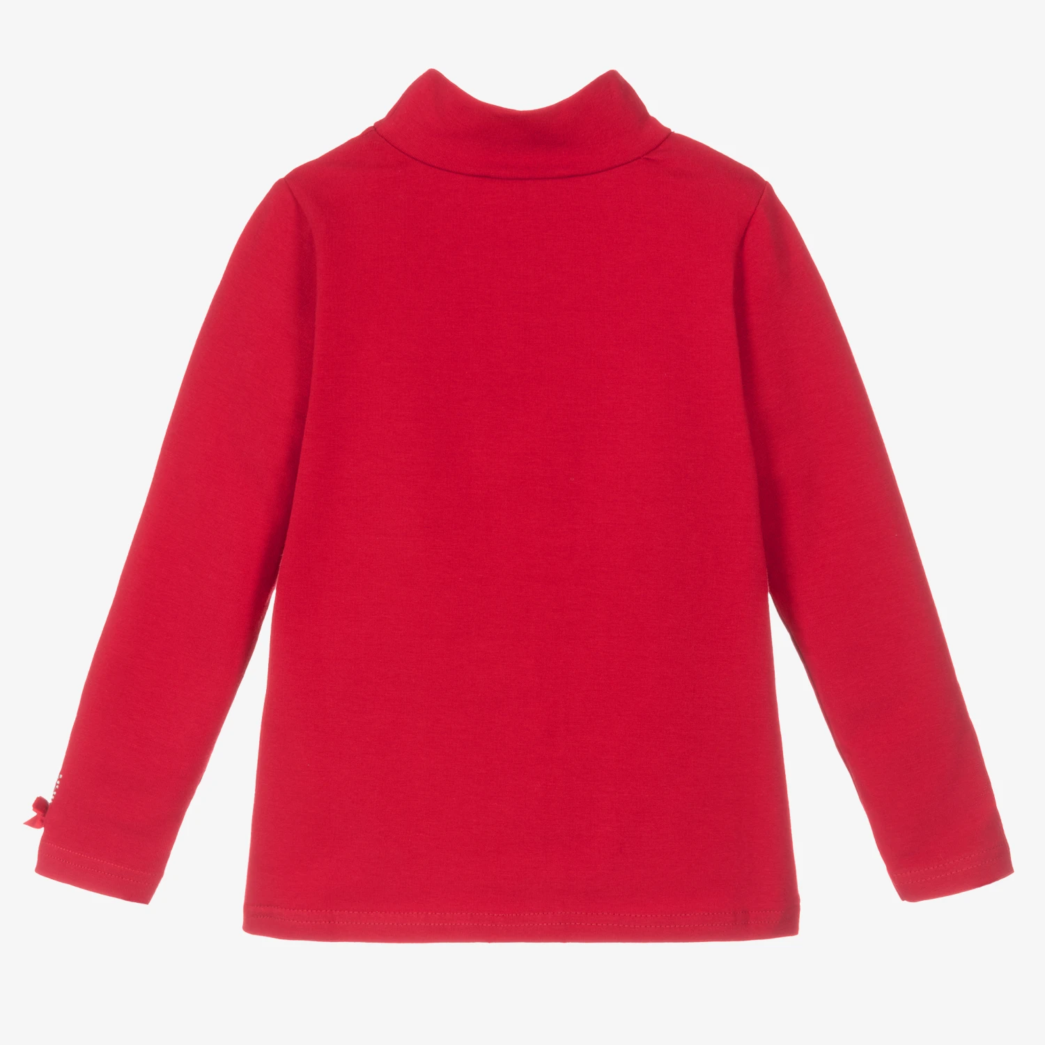 Balloon Chic Girls Red Cotton Turtleneck Top 2 Balloon Chic Girls Red Cotton Turtleneck Top - Image 2