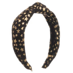 Bari Lynn Black, Gold & Crystal Hairband