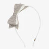 Bari Lynn Silver Crystal Bow Hairband
