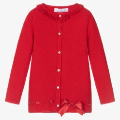 Beau KiD Girls Red Knitted Cardigan