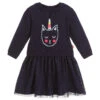 Billieblush Girls Blue Knit & Tulle Dress