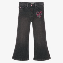 Billieblush Girls Flared Black Denim Jeans