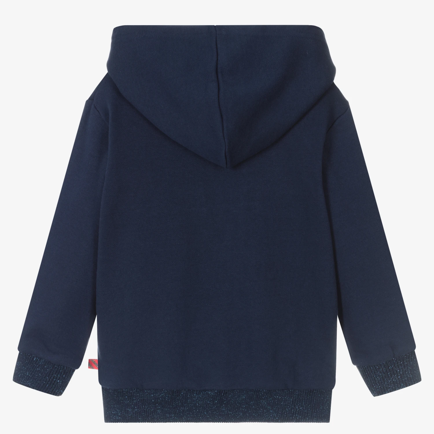 Billieblush Girls Navy Blue Cotton Hoodie 2 Billieblush Girls Navy Blue Cotton Hoodie - Image 2