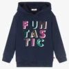 Billieblush Girls Navy Blue Cotton Hoodie
