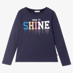 Billieblush Girls Navy Blue Cotton Top