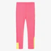 Billieblush Girls Neon Pink Logo Leggings