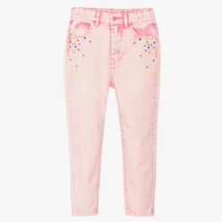 Billieblush Girls Pink Acid Wash Jeans