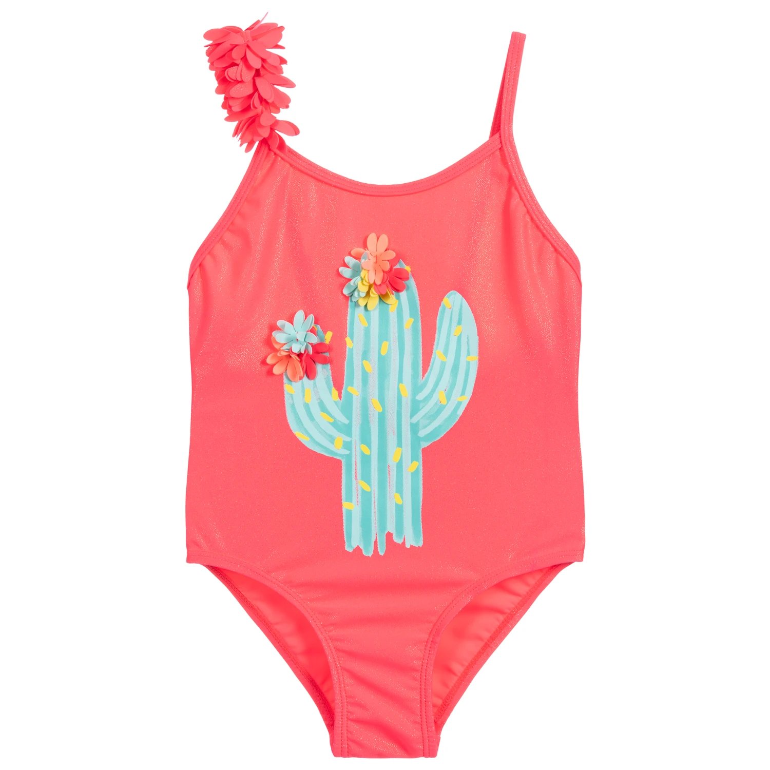Billieblush Girls Pink Cactus Swimsuit 1 Billieblush Girls Pink Cactus Swimsuit