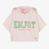 Billieblush Girls Pink Cotton Hooded Sweatshirt
