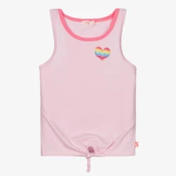 Billieblush Girls Pink Cotton Vest Top
