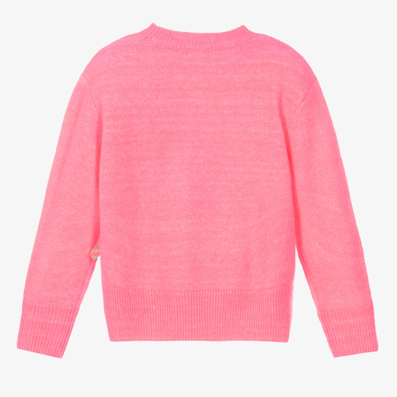 Billieblush Girls Pink Knitted Sweater 2 Billieblush Girls Pink Knitted Sweater - Image 2