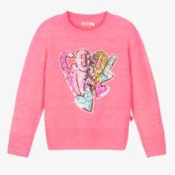Billieblush Girls Pink Knitted Sweater