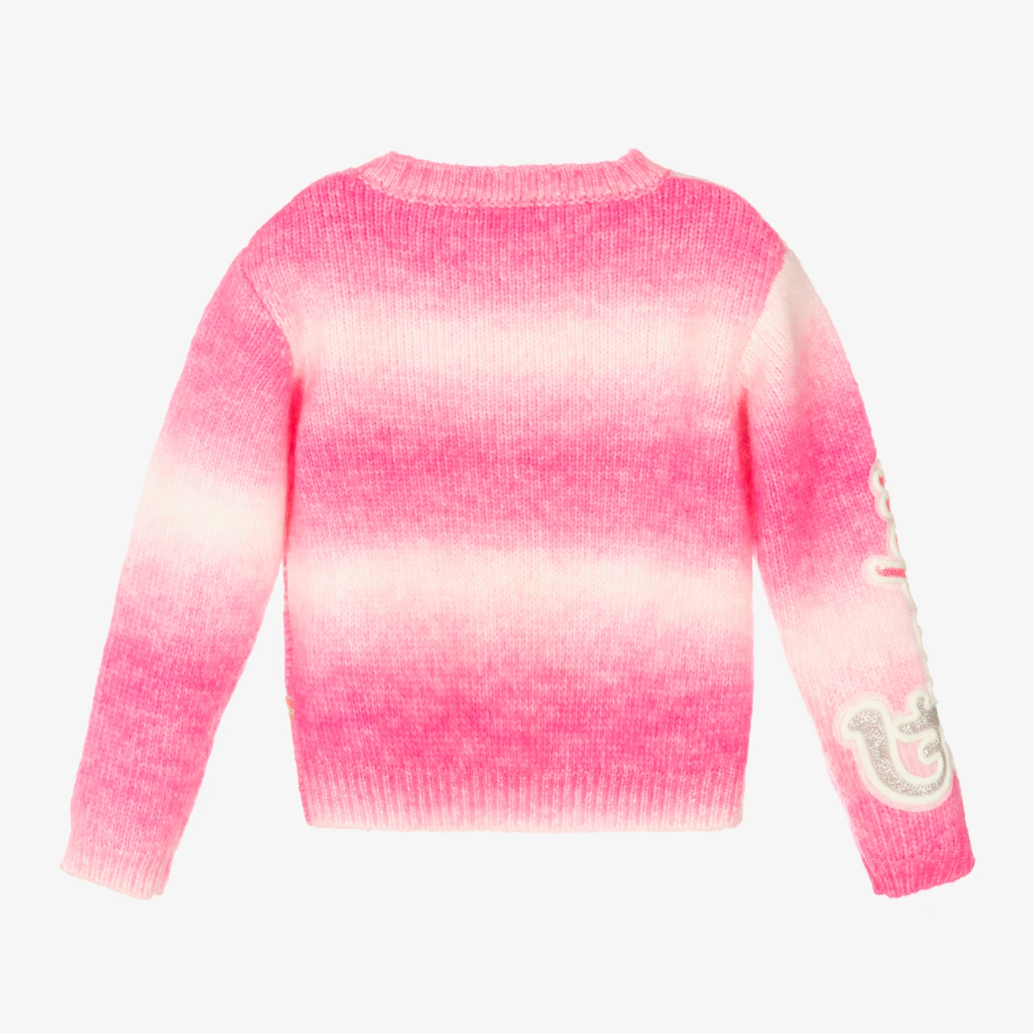 Billieblush Girls Pink & White Knot Jumper 3 Billieblush Girls Pink & White Knot Jumper - Image 3