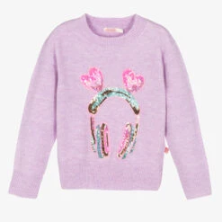 Billieblush Girls Purple Knitted Sweater