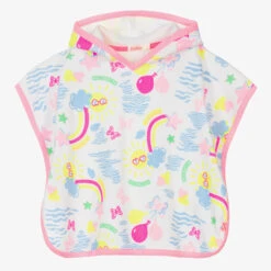 Billieblush Girls White Hooded Poncho