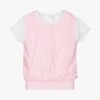 Billieblush Girls White & Pink Cotton Top