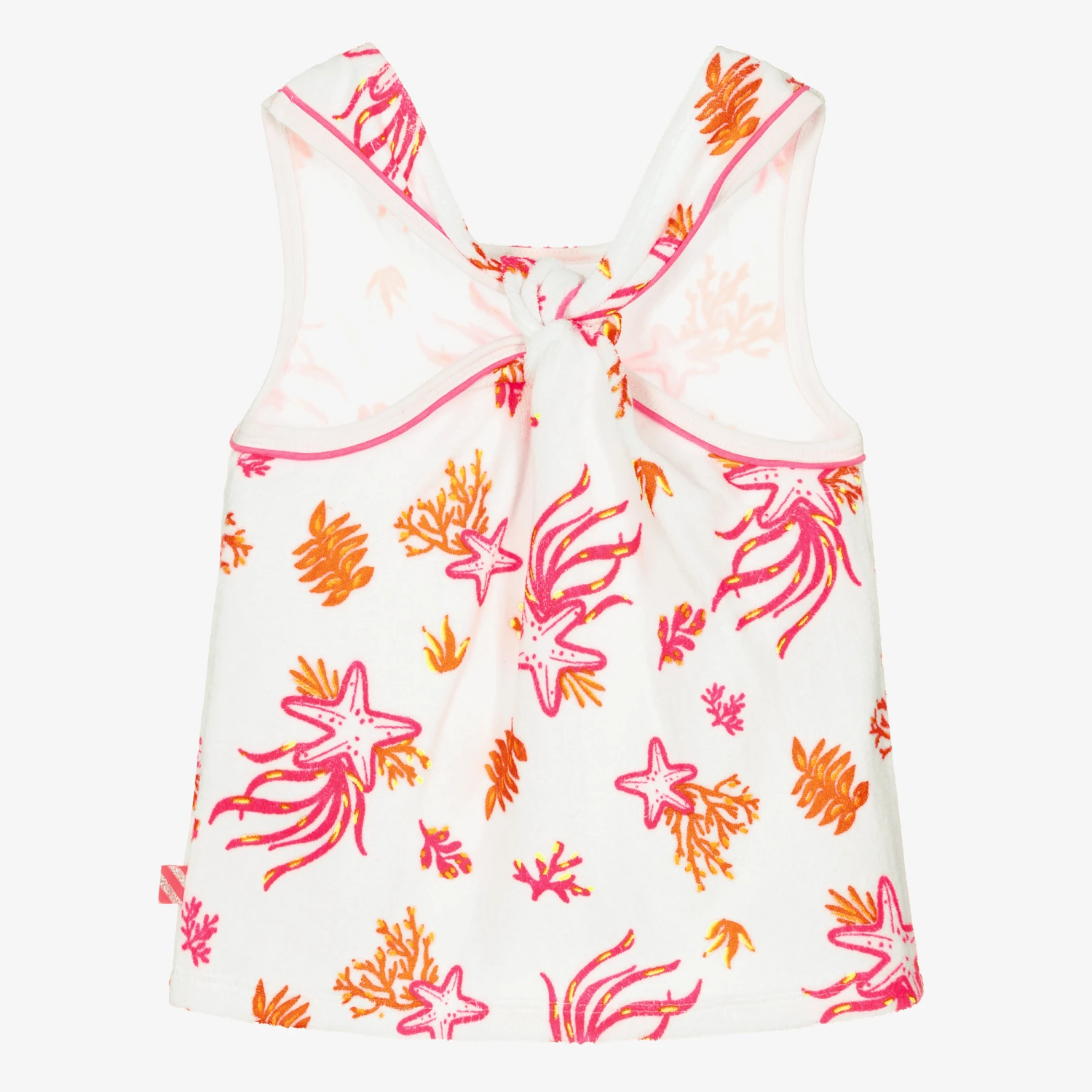 Billieblush Girls White Towelling Vest Top 2 Billieblush Girls White Towelling Vest Top - Image 2