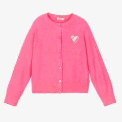 Billieblush Pink Glitter Knitted Cardigan