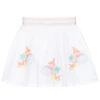 Billieblush White Embroidered Cotton Skirt
