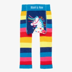 Blade & Rose Girls Blue Carnival Horse Leggings