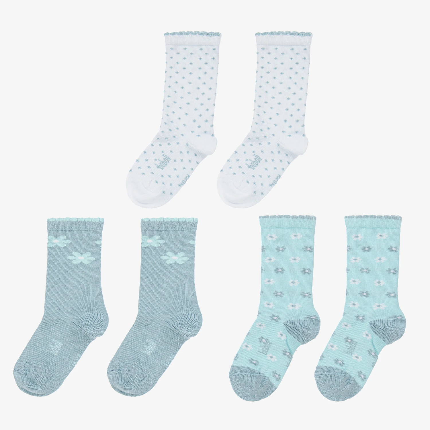 Boboli Blue Cotton Socks (3 Pack) 3 Boboli Blue Cotton Socks (3 Pack) - Image 3