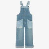 Boboli Girls Blue Denim Dungarees