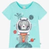 Boboli Girls Blue Dog Astronaut T-Shirt