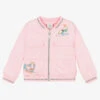 Boboli Girls Pink Cotton Zip-Up Top