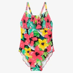 Boboli Girls Tropical Floral Swimsuit