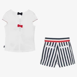 Boboli Girls White & Blue Cotton Shorts Set -Deals Whimsy Collection Store boboli girls white blue cotton shorts set 489110 19dffc430aeeaf9c6b93445adbd2a533af638386