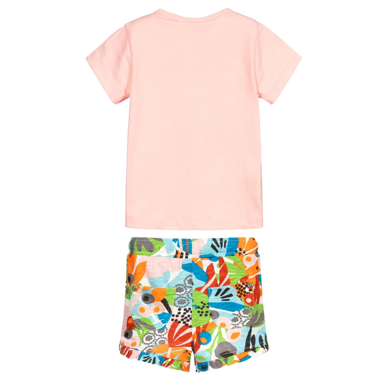 Boboli Pink Cotton Shorts Set 3 Boboli Pink Cotton Shorts Set - Image 3
