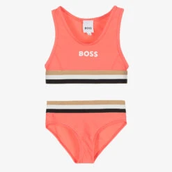 BOSS Girls Pink Logo Bikini