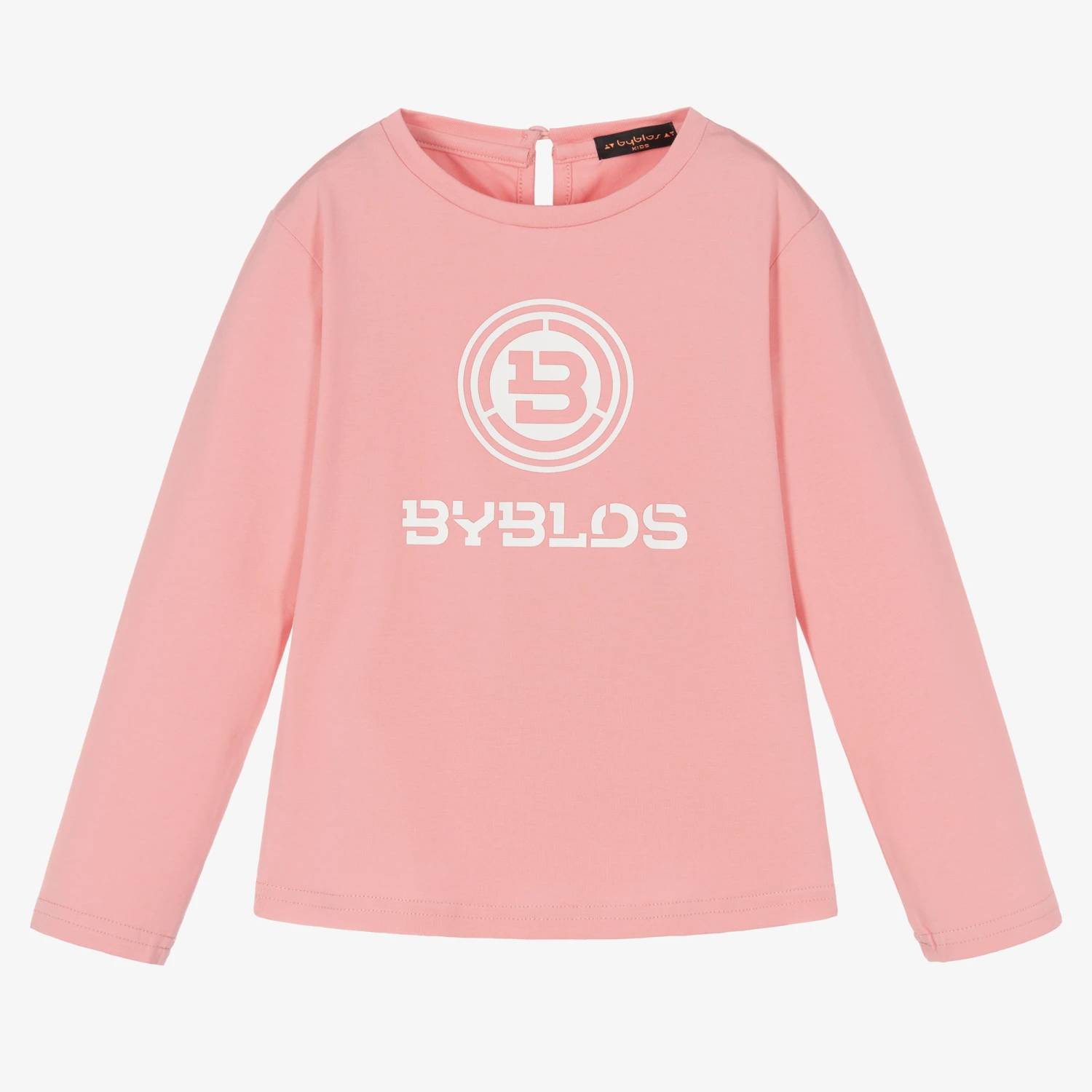 Byblos Girls Pink Cotton Logo Top 1 Byblos Girls Pink Cotton Logo Top