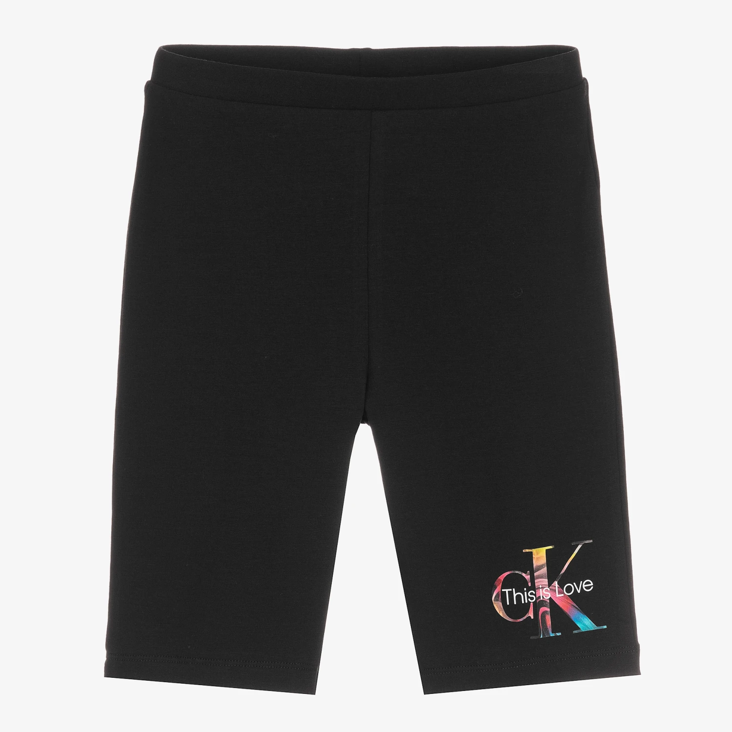 Calvin Klein Jeans Black Rainbow Logo Shorts 1 Calvin Klein Jeans Black Rainbow Logo Shorts