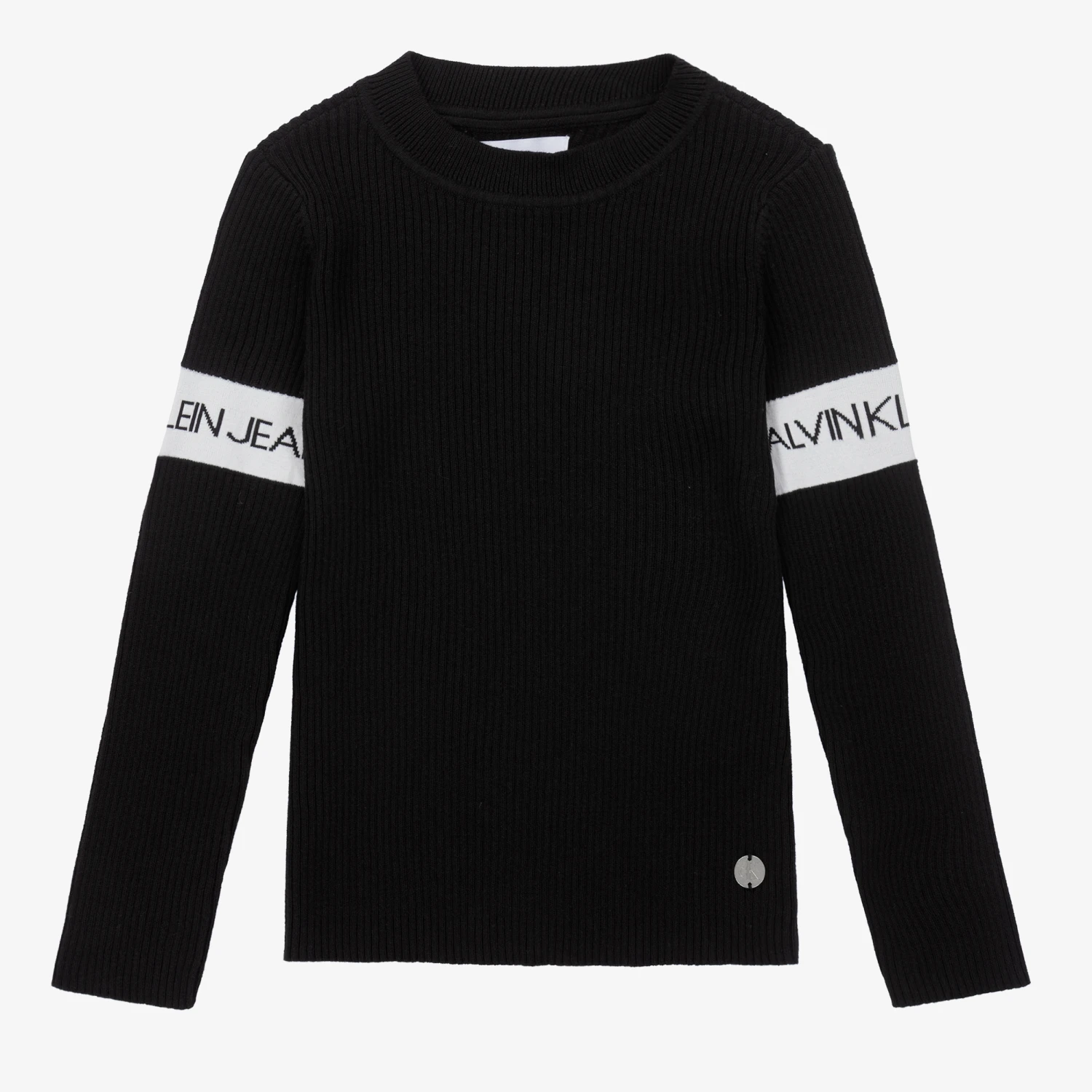 Calvin Klein Jeans Girls Black Cotton Sweater 1 Calvin Klein Jeans Girls Black Cotton Sweater
