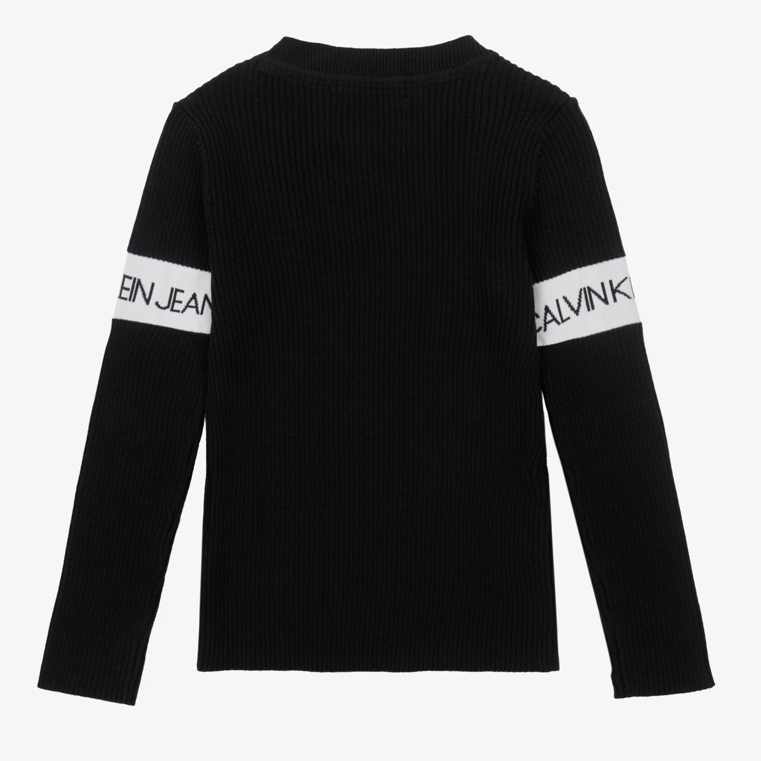 Calvin Klein Jeans Girls Black Cotton Sweater 2 Calvin Klein Jeans Girls Black Cotton Sweater - Image 2