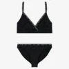 Calvin Klein Girls Black Logo Triangle Bikini
