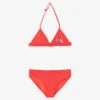 Calvin Klein Girls Coral Red Logo Bikini