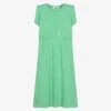 Calvin Klein Jeans Girls Green Cotton Jersey Midi Dress