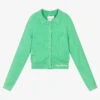 Calvin Klein Jeans Girls Green Logo Knit Cardigan