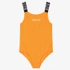 Calvin Klein Girls Orange Logo Swimsuit